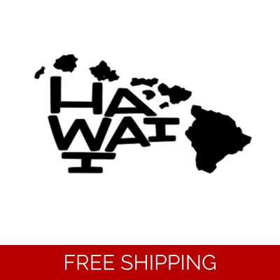 Hawaii state Aloha hibiscus Die Cut Vinyl Decal sticker